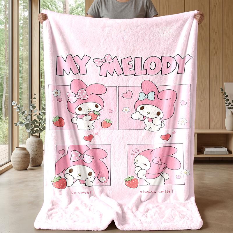 Soft Flannel Blanket Lightweight Cozy Bedroom Living Room CoverMy Melody
