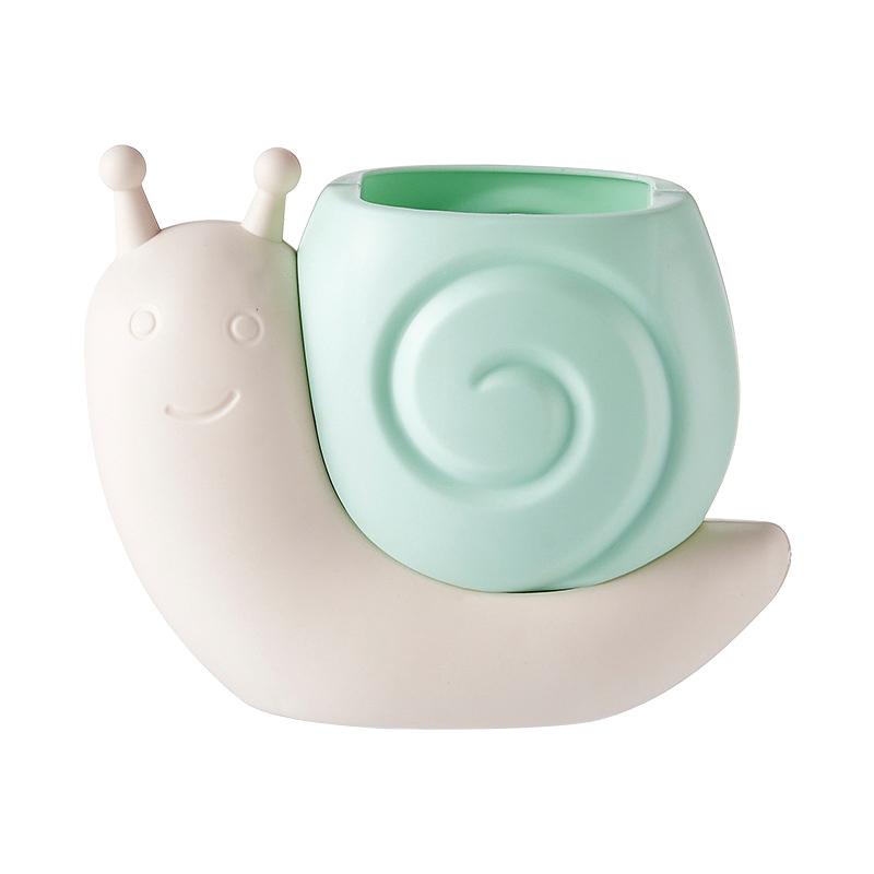 Interesting Snail Pen Holder Plastic Multi-Functional Pencil Storage Box Tabletop Storage Student Stationery Organizer