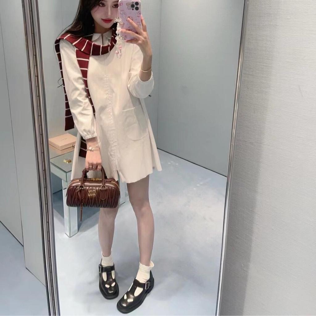 Cowhide Version~ British Style Hollow Leather Platform Small Leather Shoes Women's Spring Big Head Loafers Mary Jane Single Shoes Leather Shoes