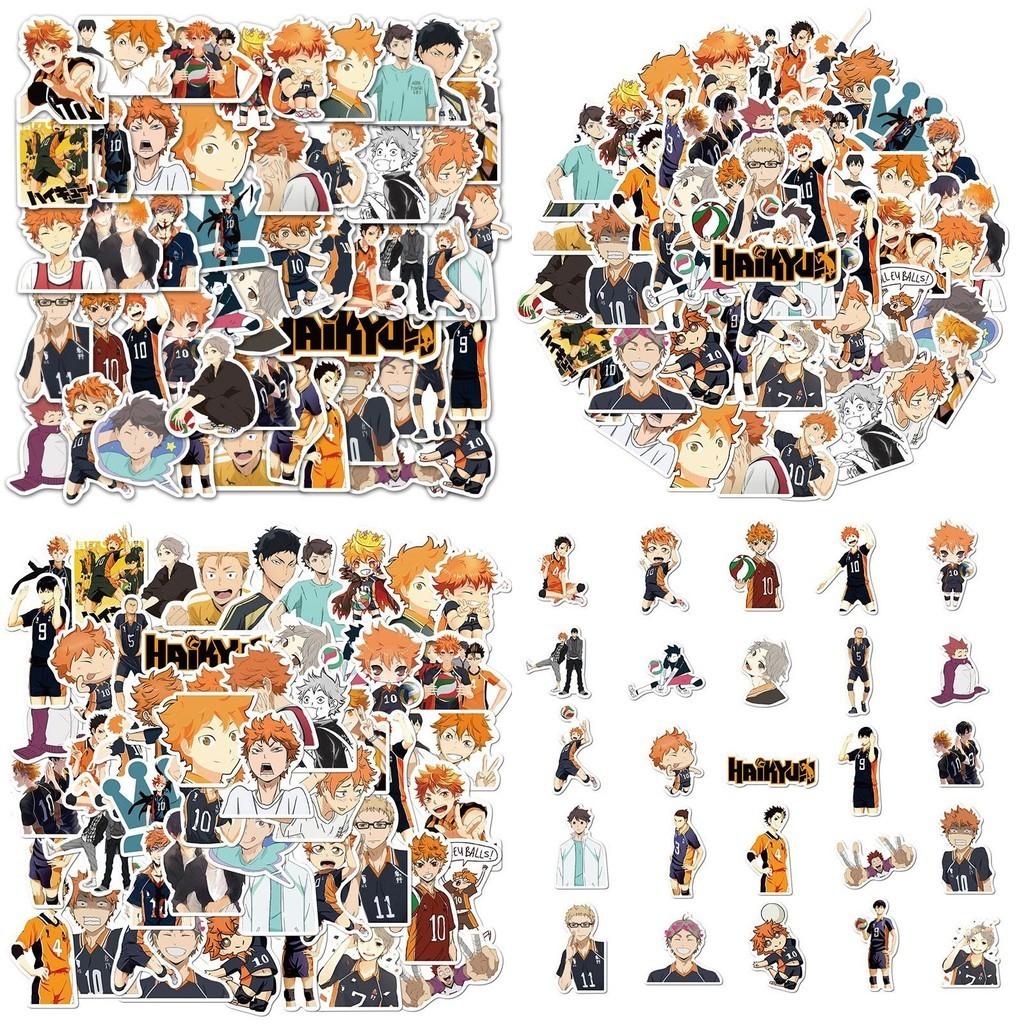 Durable Waterproof Haikyuu!! Stickers Ideal For Notebooks And Guitars