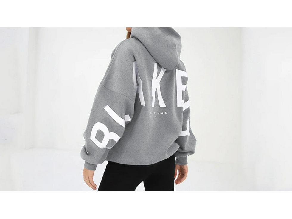 2025 Unisex Bluza z kapturem TK z nadrukiem dużej litery - Modny jesienny styl dla mężczyzn i kobiet