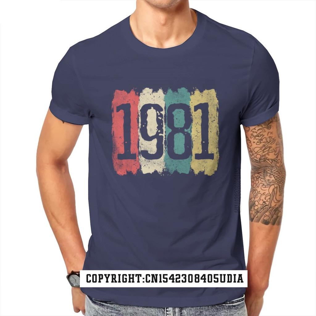 40th Birthday 40 Years 1981 Vintage Men’S Premium T-Shirt Games Pink Punk New Tops Shirts Men Tshirts Graphic