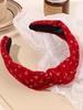 Valentine's Day Headband Red Heart Shape Headbands for Women Girls Non Slip Wide Hair Hoop for Valentine Party Gifts