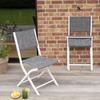 Lot de 2 chaises Modulo structure aluminium coloris blanc Wilsa Garden