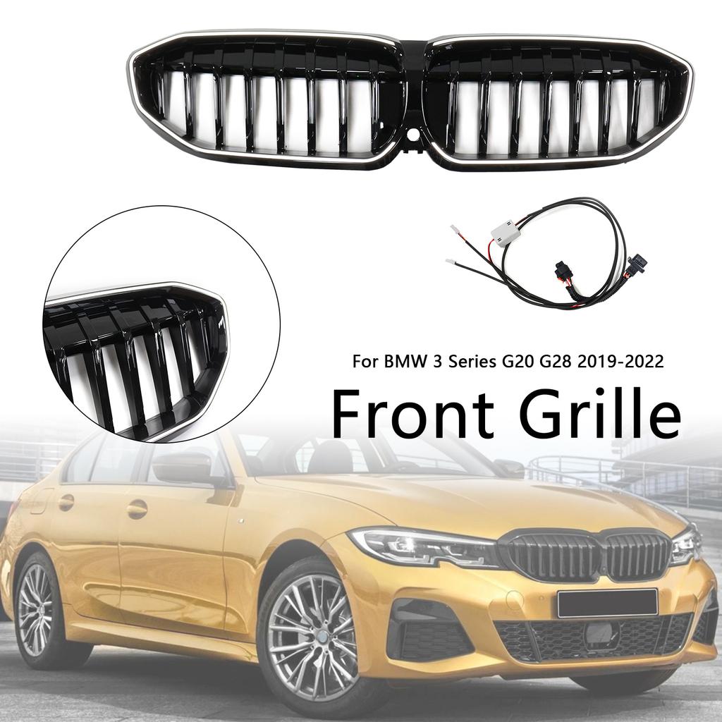 Glossy Black Kidney Grille Grill 51138072085 Fit for BMW 3 Series G20 2019-2022