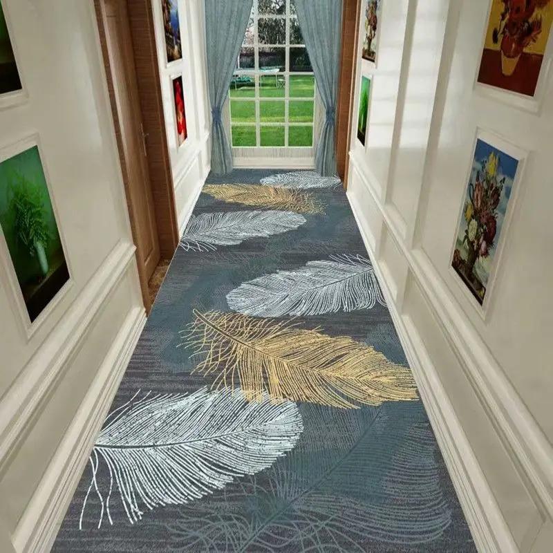 Nordic Style Living Room Area Rug Corridor Hallway Carpet Abstract Geometric Bedroom Rugs Kitchen Mat Crystal Velvet Doormat