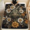 1PC Cute Chameleon  Print FlAannel Blanket, High quality Comfortable for All Seasons, Home Decor, Warmth and Comfort