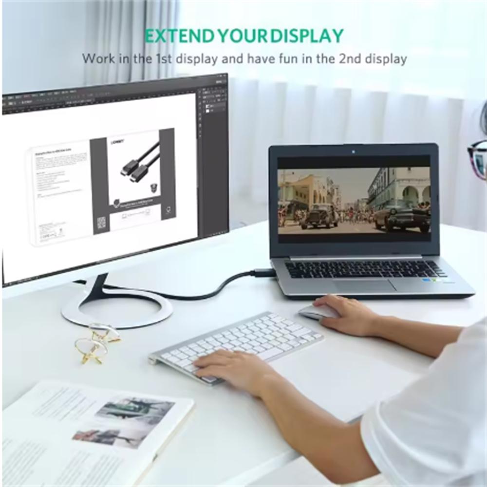 4K 1080P DP To HDTV Cable Display Port To HD Compatible Cable Video Audio Adapter Cable For PC Laptop TV Projector DP To HD Cord