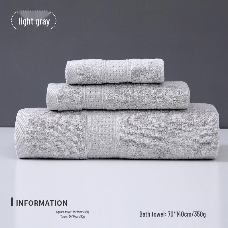 Thickened Pure Cotton Embroidered Bath & Face Towel - Highly Absorbent, Perfect for Home Use or Gifts