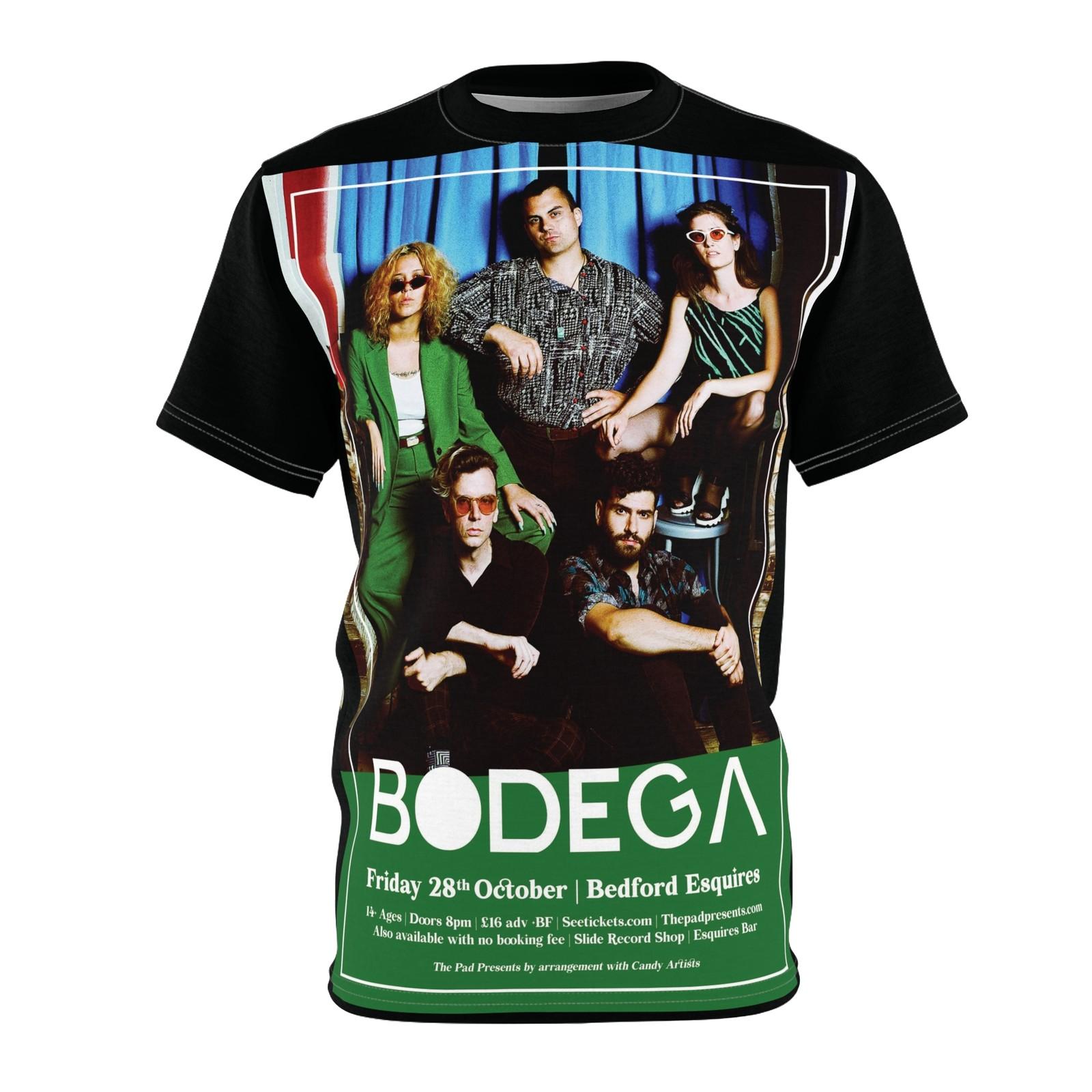 Bodega Indie Rock All Over Print T-Shirt, Concerts Unique Unisex Festival Wear Unisex T-Shirt XL
