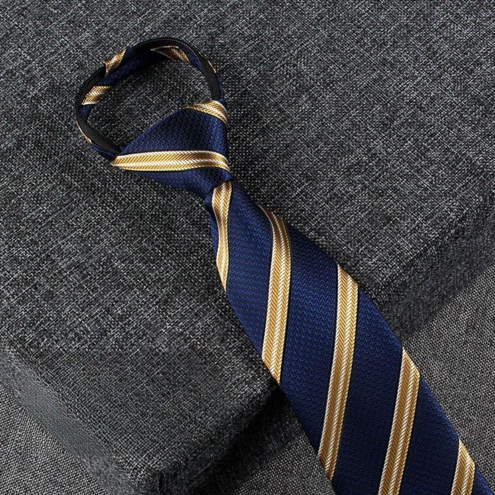 Gravata Automática Ajustável com Zíper Bolinhas Listrada Cravat Simples Preguiçosa Gravata de Pescoço para Homens Meninos