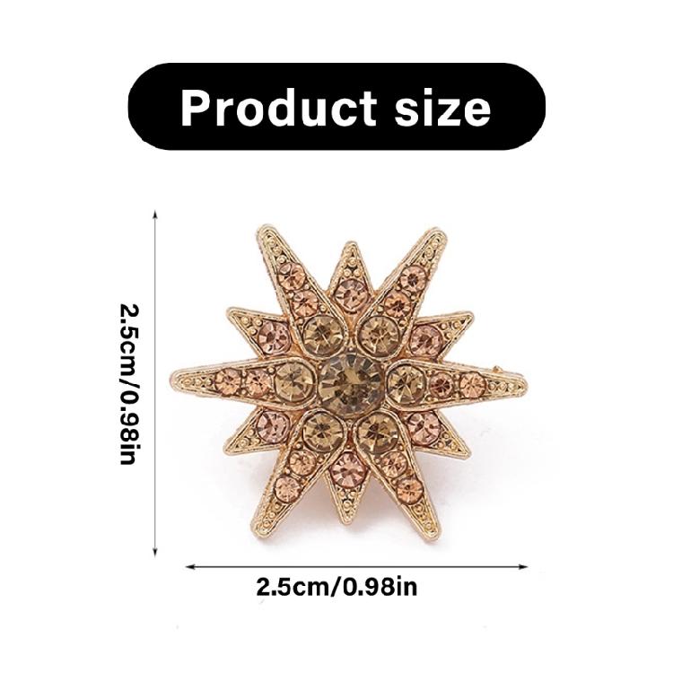 Contemporary Hexagram Brooch For Professional Wardrobe Alloy Metal Accessory Gender Neutral Design Secure Pin Backing