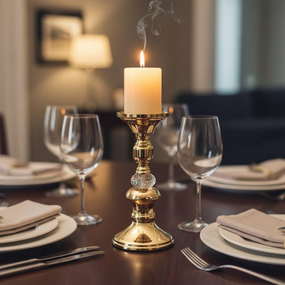 Vintage Table Candle Holder Non-slip Bottom Aromatherapy Candle Base Elegant Candle Stand  Wedding