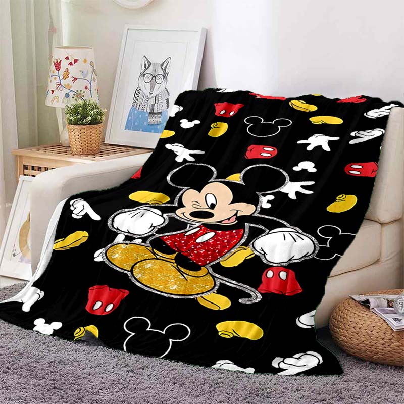Cartoon Mickey Minnie Mouse Blanket Soft Warm Flannel Throw Fluffy Bed Blanket New Born Winter Blanket Luxury Gifts