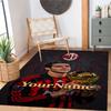 Ac Milan Customize Text Floor Rug Office Rug Perfect for Entryway Outdoor Kitchen Dining Room Anti-slip Rug Anime Office Decor
