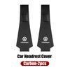 Leather Car Headrest Anti Dirty Protective Cover For VW Tiguan CC Jetta Polo Golf Passat Scirocco T-ROC TouaregNO4