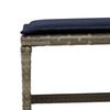 17 Piece Outdoor Dining Set with Cushions Gray Poly Rattan