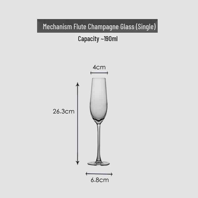 LISM Flute Champagne Wine Glasses (Set of 2)