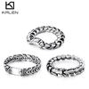 KALEN High Polished Arrow Shaped Bracelet Men 22cm Stainless Steel Bike Chain Bilezik Boho Male Jewellry Accessories
