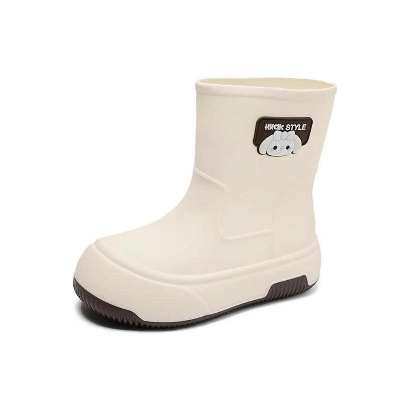 2025 new waterproof rain shoes women's fashion wear warm short rain boots Internet celebrity platform water shoes soft sole rubber shoes