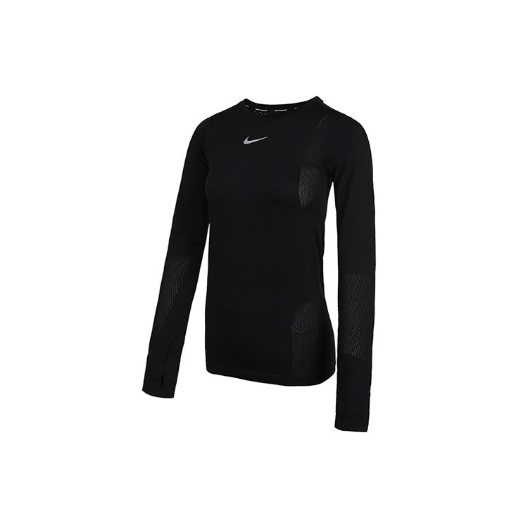 Nike Infinite Fitted Quick-Dry Running Long Sleeve Fitness Top Women Tops Black CU3123-010