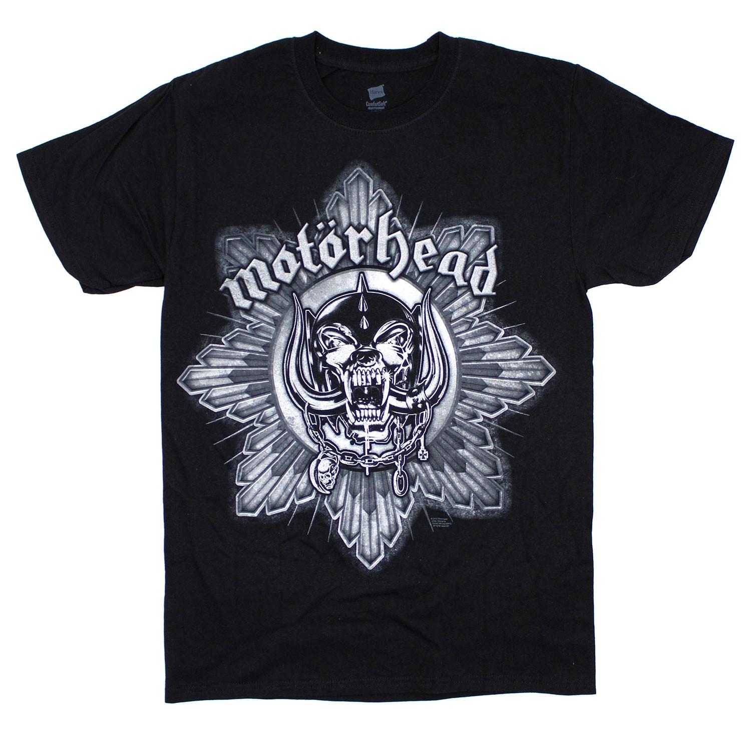 Men s Motorhead Warpig With Rays Logo T-shirt Small Black S