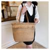 New straw bag hand-woven tassel fashion simple handheld women's bag large capacity shoulder bag women