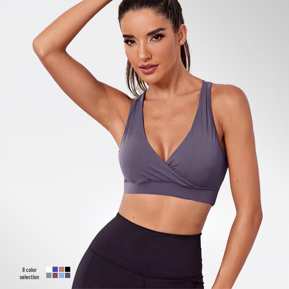 

Европейский и американский бесшовный спортивный бюстгальтер больших размеров: Предотвращающее провисание, поддерживающее, женское фитнес-белье Large фиолетовый