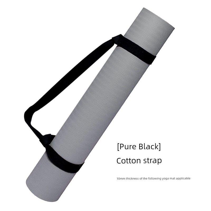 

Yoga Mat Strap Cotton Rope Strap Ratchet Tie down Yoga Straps Drawstring Storage Rope Tied Rope Black pure cotton strap