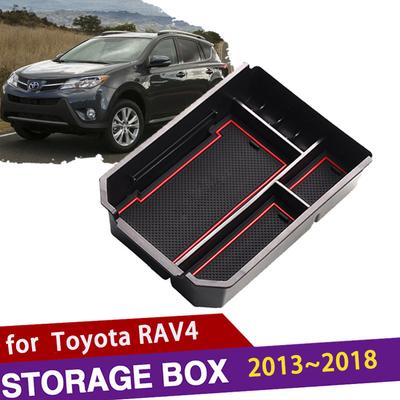 For Toyota RAV4 RAV 4 XA40 2013-2018 1x Car Storage Box Accessories Central Console Armrest Holder Interior Organizer Glove Tray