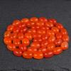 Orange Carnelian Cabochon Gemstone Lot – 14x10mm Oval Cut Crystals
