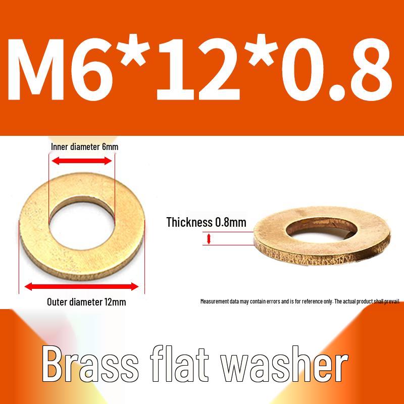 Brass and Copper Shim Washers: Sizes M2-M20