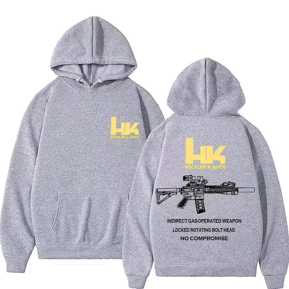 Heckler & Koch HK M4 Graphic Print Vintage Unisex Loose Warm Streetwear Fall Winter Hoodie