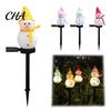 Solar Powered Christmas Yard Decor 2Pcs Snowman Garden Lights, Pathway Waterproof Decorative Figures for LED Lamps with Stakes Lawn Patio Decoration