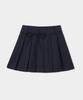 Belloel Ribbon Stripe Pleated Mini Skirt Navy