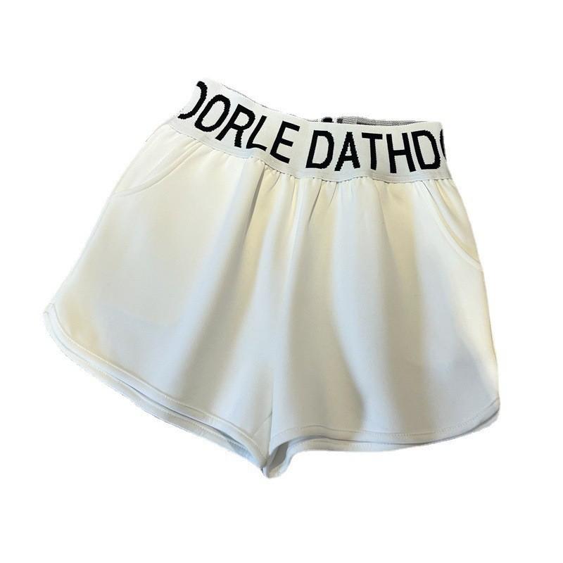 Tragen Sie High Waist Sports Shorts Female Summer Ins Studenten Dünne Lose Weite Beine Freizeit Running Beach Hot Pants