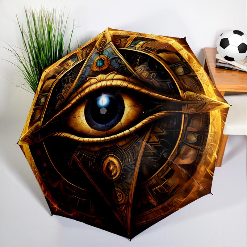1PC Eye of Egypt Umbrella Automatic Open/close, Sturdy Iron Frame & 8-Rib Struct, Umbrella for Women & Men, Christmas Gifts
