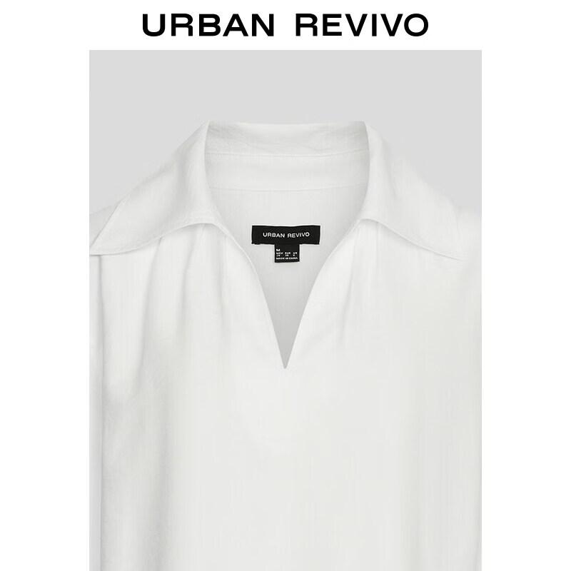 UR 2026 Spring Women's Charming V-Neck Lapel Blouse