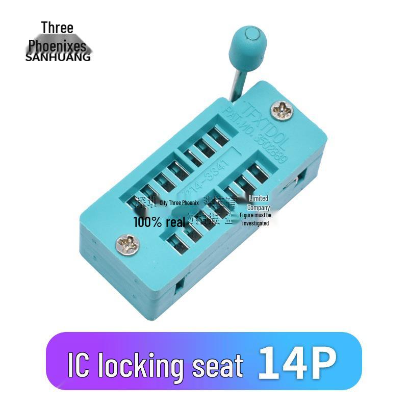 Adjustable IC Test Socket for Single-Chip Microcontroller - Compatible with 14/16/18/20/24/28/40P Wide & Narrow Body
