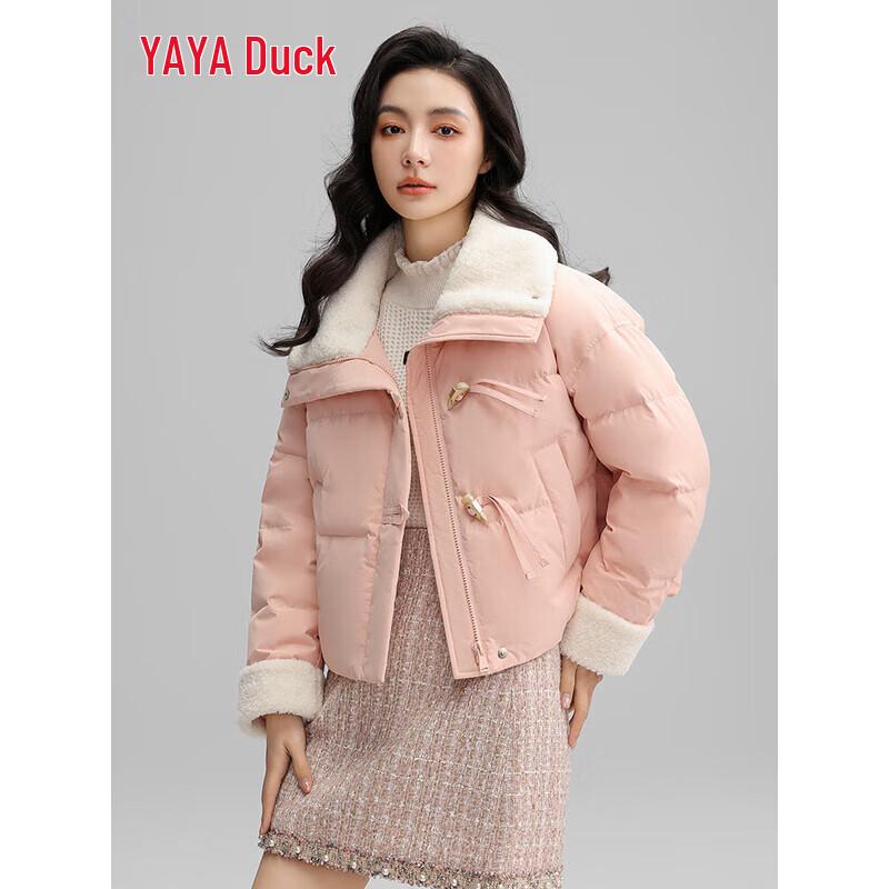 

YAYA Women s Patchwork Lapel Down Jacket L