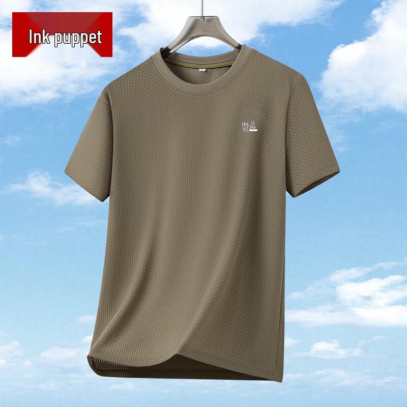 Men s Cool-Feel Round Neck Short Sleeve T-Shirt 3XL