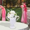 NEW Metal Urn Planter Trophy Cup Flower Vase Bow Vintage Style Flower Pot Wedding Centerpieces Vase for Wedding Party Decoration