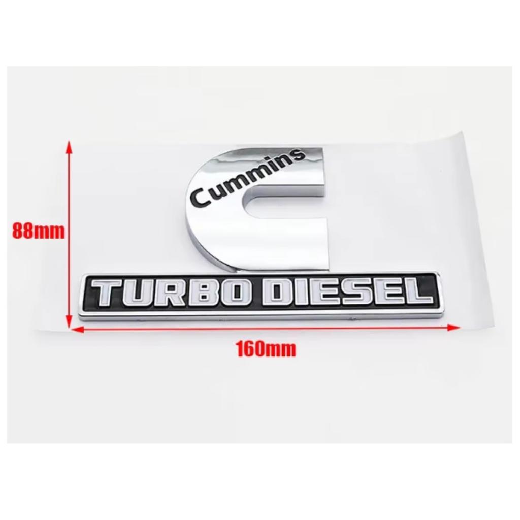 1 pezzo ABS Cummins Turbo Diesel Badge Adesivo Auto Logo Posteriore Adesivo Paraurti Posteriore Portellone Bagagliaio Adesivo Parafango Laterale Emblema Styling Accessori