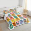 ABC Alphabet Animal Chart Bedding set (1 duvet cover, 2 pillowcases, duvet not included), A to Z Cartoon Educational Poster Print