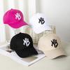 NY Letter Embroidered Duckbill Cap, Spring and Summer Sun Hat, Street Soft Top Baseball Cap, Versatile