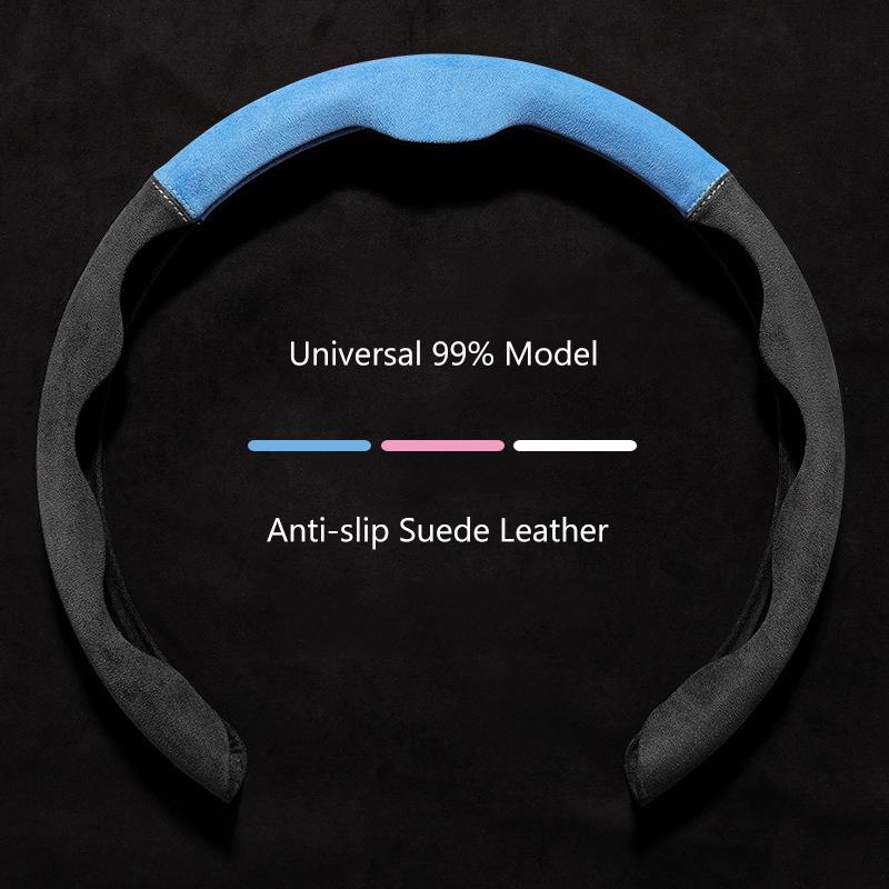 Car Steering Wheel Cover Suede Leather Booster Cover For Honda Accord CRV HRV Civic Fit Jazz Odyssey Car Accessories