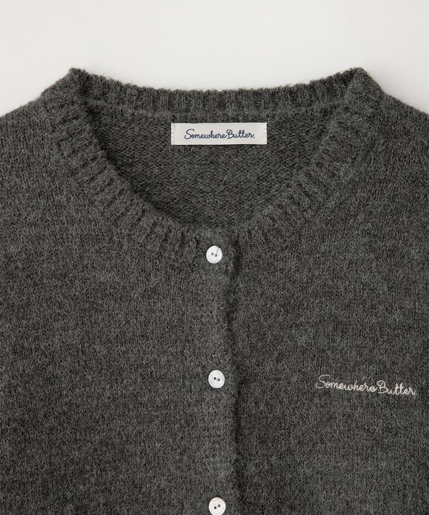 Sseomweeobeoteo Manon Alpaca Cardigan - Charcoal