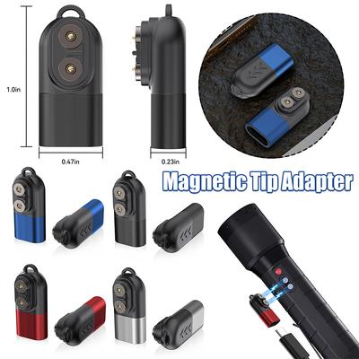 Magnetic Tip Adapter with Overload Guard Magnetic Charging Adapter Type C Charging Adapter for Flashlights Headlamps