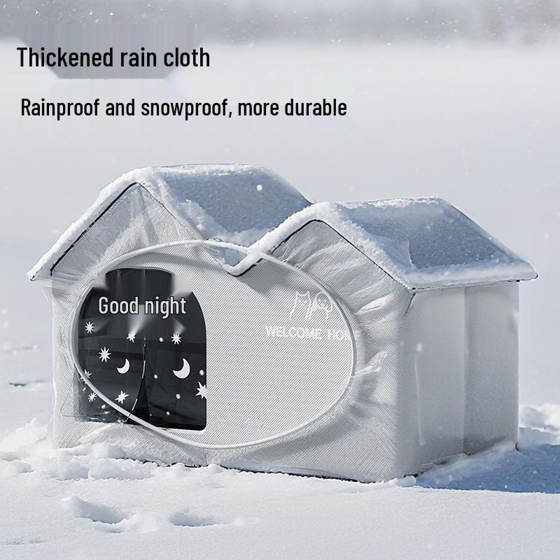 All-Season Waterproof Heart Cat Tent: Warm, Enclosed, Bite-Resistant, and Weatherproof Shelter