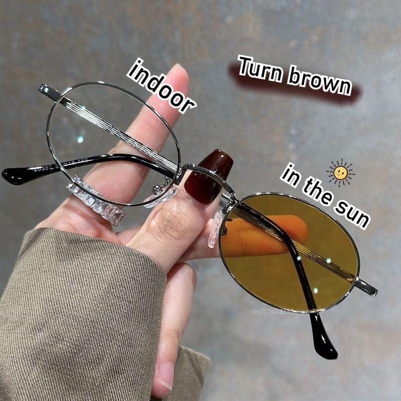 

Latest Style Photochromic Myopia Glasses Men Women Color Changing Eyeglasses Anti UV Sunglasses Luxury Short-sighted Eyewear 0~-6.0 0